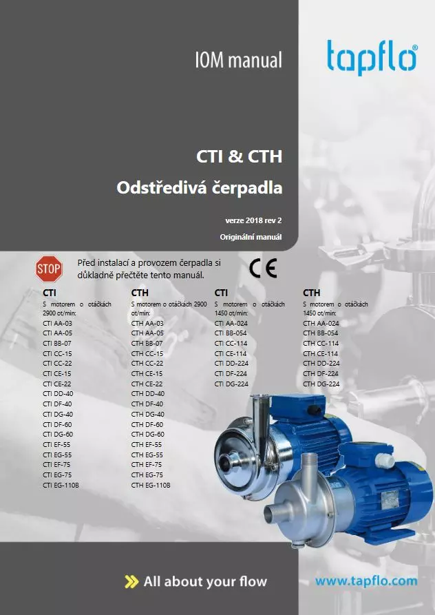 Manual CTI & CTH Odstředivá čerpadla